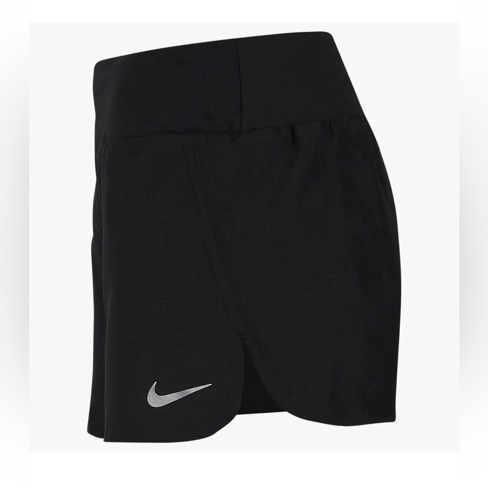 Nike Women's Crew Shorts Black Perforated Woven Fabric Size 2XL - Picture 7 of 13